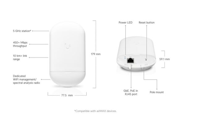 NanoStation AC Loco 5GHz airMax