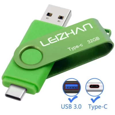 LEIZHAN 32GB Flash Drive Type C & USB 3.0