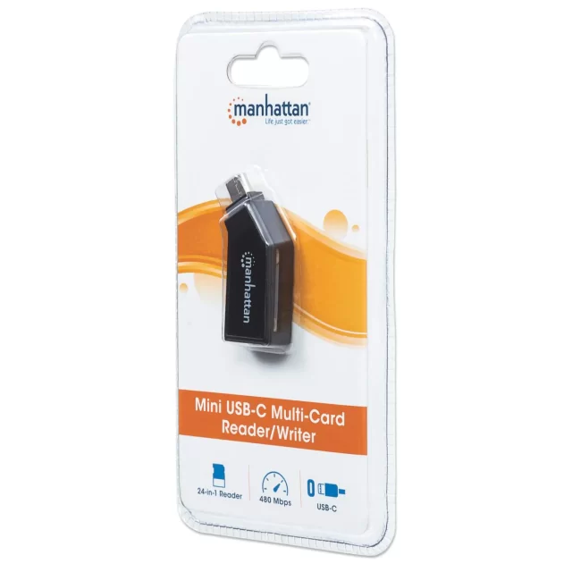 Manhattan USB-C Mini Multi-Card Reader/Writer