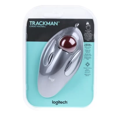 Logitech Trackman Marble Trackball – Wired USB Ergonomic Mouse
